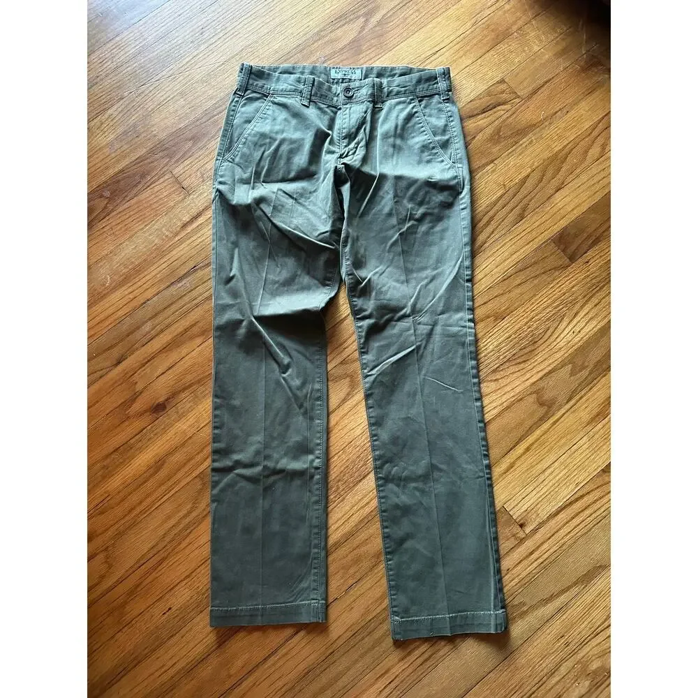 Express Slim Fit Green Stretch Jeans Modern Denim Casual Men’s 29x30
